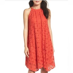 Maggy London lace trapeze dress